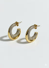 Double Studded Diamond Earrings