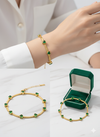 Emerald Heart Chain Bracelet
