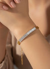 AURA LINK BAGUETTE 18K GOLD PLATED BRACELET